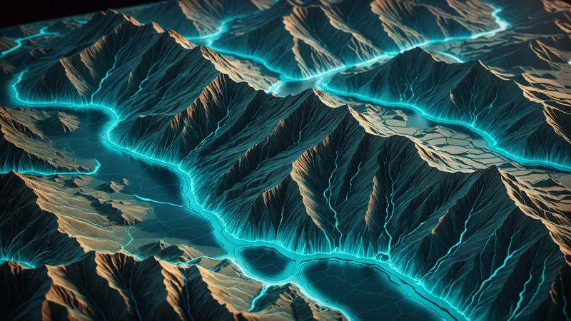 Abstract visualization of Bayesian optimization converging on optimal region