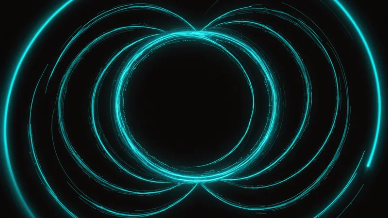 Abstract cyclical loop visualization representing experimental feedback in materials science