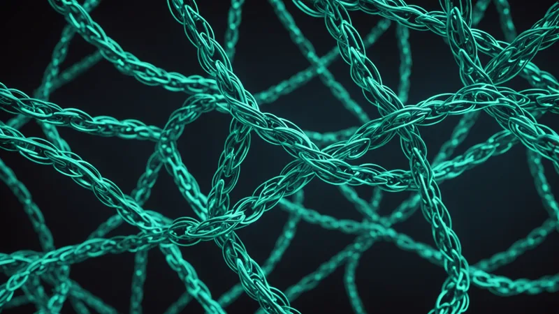 Abstract polymer chain molecular visualization